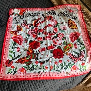 Gucci "L'Aveugle Par Amour" Snake Silk Scarf